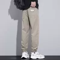 |秋季新款加厚男士休闲裤潮牌保暖卫裤宽松束脚休闲裤男