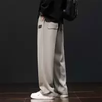 |秋季新款潮牌运动男士休闲裤垂感直筒宽松阔腿休闲裤男