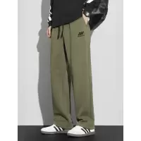 |重磅针织裤子男生秋季新款宽松直筒男士休闲长裤