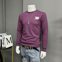 新款卫衣男士圆领套头时尚潮流打底衫上衣修身长袖T恤衫秋冬