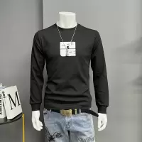 时尚卫衣男装上衣圆领长袖体恤上衣潮流修身套头打底衫t秋冬新款