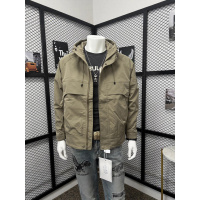 时尚潮流百搭工装连帽男士夹克秋季新款纯色户外休闲外套上衣