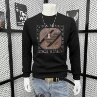 时尚潮牌欧货秋冬新款男士圆领字母卫衣长袖体恤上衣重工烫钻时尚