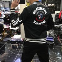 欧洲站男士春秋款夹克男潮牌青年帅气刺绣潮流棒球服修身外套