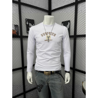 欧货新款潮流修身圆领男士T恤秋款长袖时尚印花字母体恤套头上衣