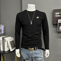 欧货新款男士长袖T恤打底衫圆领潮i帽子修身上衣内搭时尚秋装春秋