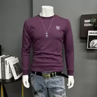 欧货秋冬新款时尚男士圆领卫衣秋装长袖体恤修身上衣服潮ins时尚