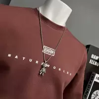 欧货秋冬新款男士圆领卫衣长袖体恤上衣修身潮流字母时尚打底衫潮