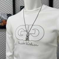 潮牌欧货卫衣男士字母烫钻潮流时尚长袖体恤打底衫修身圆领上衣潮