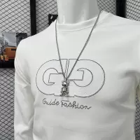 潮牌欧货卫衣男士字母烫钻潮流时尚长袖体恤打底衫修身圆领上衣潮