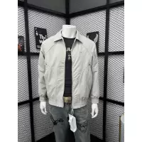 秋冬季线条感拼接刺绣字母翻领夹克男士百搭宽松休闲户外防晒外套