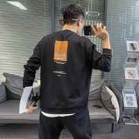 秋冬新款卫衣男圆领套头印花上衣修身休闲潮流in长袖打底衫欧洲站