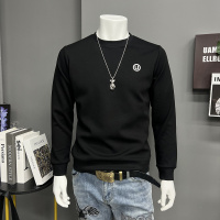 秋冬新款圆领卫衣男士简约时尚长袖体恤打底衫修身上衣服潮流休闲