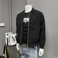 秋冬新款夹克男士上衣棒球领修身潮流外套男装提花立领潮ins休闲