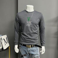 秋冬新款时尚长袖体恤上衣卫衣男装秋款圆领套头打底衫t潮流字母