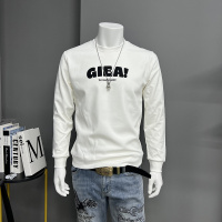 秋季新款男士长袖体恤修身圆领打底衫修身立体字母时尚欧货打底衫