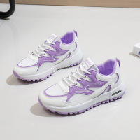 ins韩版皮面老爹鞋女秋季新款透气女学生休闲运动鞋女