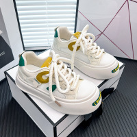 秋季新款透气ins潮韩版皮面鞋女学生街拍跑步运动休闲鞋