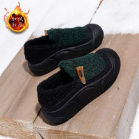 舒适厚底懒人鞋女冬季新款保暖女鞋百搭一脚蹬休闲鞋