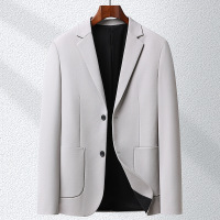 弹力免烫商务休闲单件西装春秋薄款男士修身贴袋职业西服