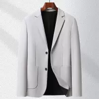 弹力免烫商务休闲单件西装春秋薄款男士修身贴袋职业西服