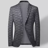 西装春秋新款男式休闲西服韩版修身西装男士印花西服上衣