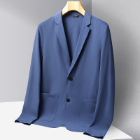 锦氨弹力单层防晒西装男士春夏薄款免烫西服男式户外便西