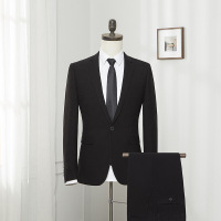 伴郎套装西服商务男士西装韩版修身开叉正装婚礼西服套西