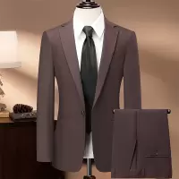 含羊毛套装西服男影楼套装西装韩版职业正装西服结婚礼服套西伴郎