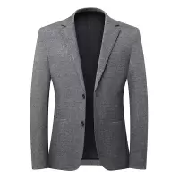 含羊毛秋季商务休闲西装男士修身免烫西服可机洗单西外套