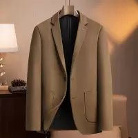 纯羊毛西装男式韩版修身版100%羊毛西服秋冬加棉加厚潮流羊毛外套