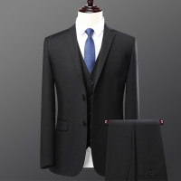 跑量款男士韩版西服两件套结婚礼服春秋男装青年时尚休闲西装套装