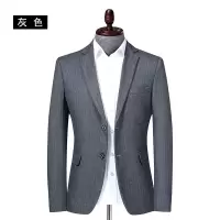 春秋新款男士条纹西装开叉韩版修身青年小西装休闲单西男