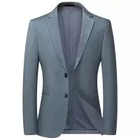 春秋薄款男式西服韩版修身弹力免烫提花小西装休闲单西男