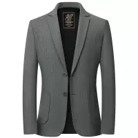 免烫细华夫格锦氨牛奶丝弹力西服男士春夏薄款西装休闲便西男上衣