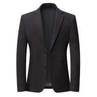 锦纶弹力免烫西装男士韩版修身休闲西服秋季厚款百搭便西单件上衣