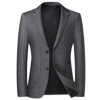 春秋新款薄款西装男士西服免烫修身中年潮流休闲单西