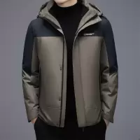 一衣三穿脱卸羽绒内胆连帽羽绒服冬季新款中年短款保暖羽绒服外套