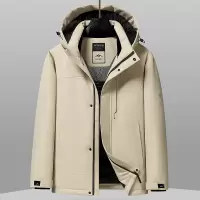 三防户外羽绒服男士连帽冲锋衣秋冬新款石墨烯蓄热羽绒服