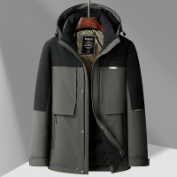 国标90绒男士羽绒服冬季新款连帽外套男加厚三防面料高品