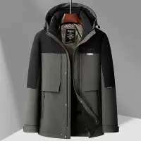 国标90绒男士羽绒服冬季新款连帽外套男加厚三防面料高品