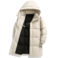 抗严寒长款羽绒服外套男加厚白鸭绒户外羽绒服工作服厂家直批