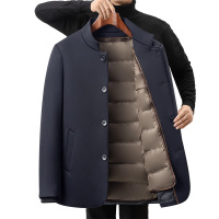 牛奶丝面料中老年加厚脱卸羽绒内胆男士羽绒服秋冬白鸭绒羽绒外套