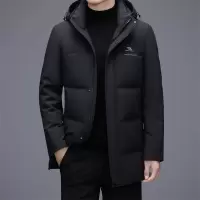 牛奶丝面料羽绒服男式外套秋冬新款中长加厚白鸭绒户外保暖羽绒服
