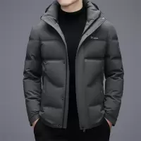 脱卸帽羽绒服冬季新款中年男士短款加厚羽绒服保暖白鸭绒羽绒外套