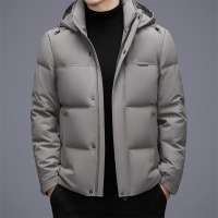 脱卸帽羽绒服冬季新款中年男士短款加厚羽绒服保暖白鸭绒羽绒外套