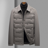衬衫领轻薄羽绒服秋季新款男士青年潮流羽绒服防寒保暖羽绒外套男