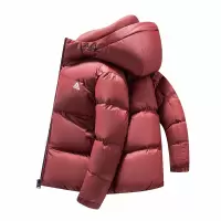 连帽羽绒服秋冬新国标90白鸭绒防寒保暖羽绒服男士户外加厚面包服