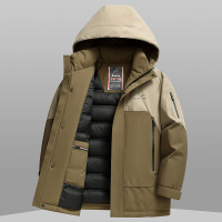 三防户外羽绒服男士连帽冲锋衣秋冬新款工作服羽绒服外套