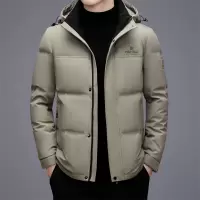 冬季新款加厚中长羽绒服男士白鸭绒防寒休闲连帽羽绒服男